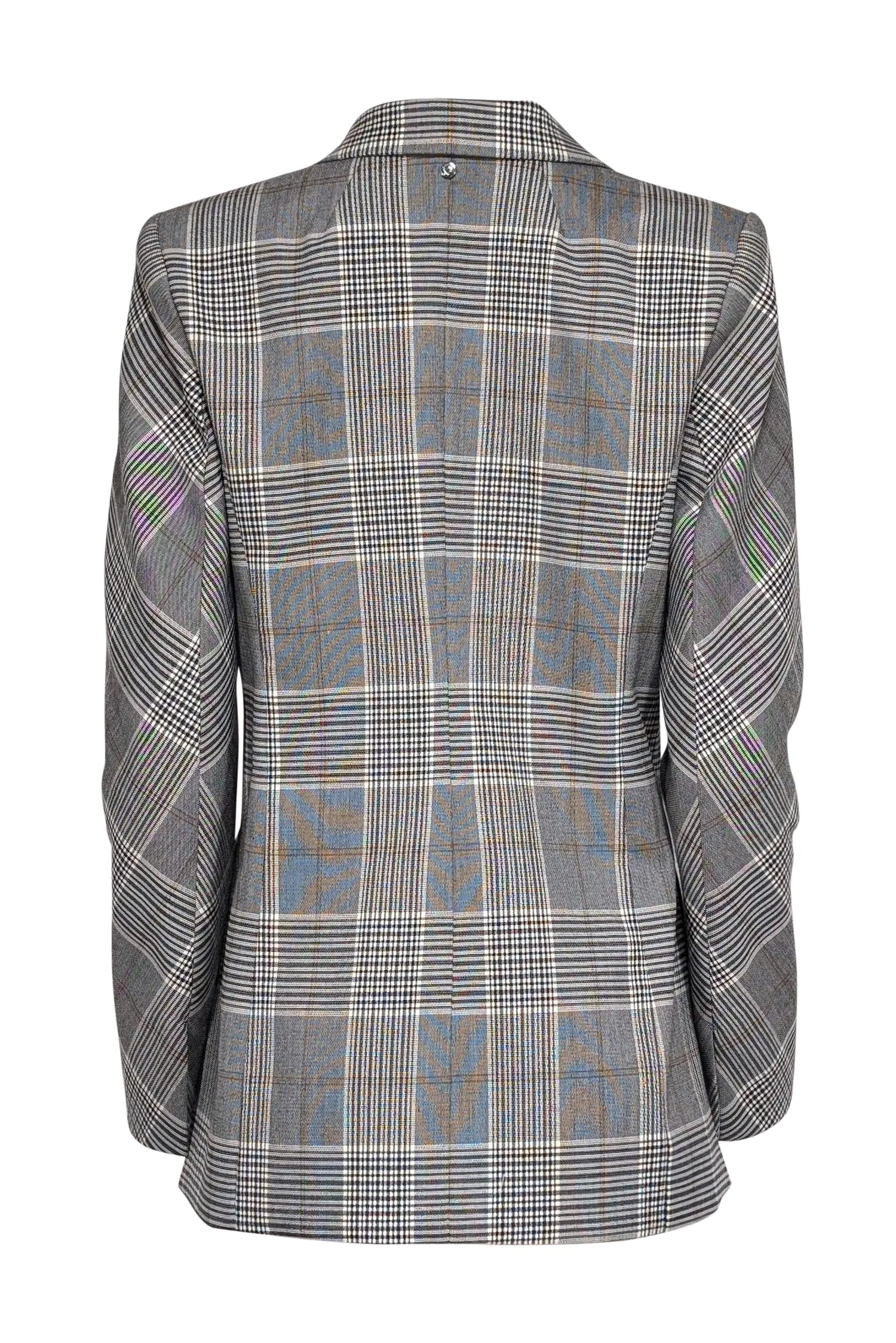 Adroit - Grey & Cream Plaid Double Breasted Blazer Sz 2