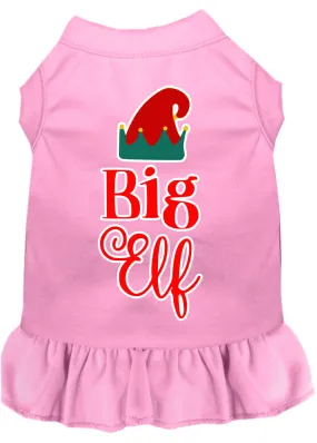 Big Elf Screen Print Dog Dress Light Pink Xxl