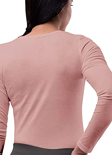 Blush Scrubs for Ladies - Long Sleeve Comfort Underscrub Tee - SIVVAN Womens Fall Fashion