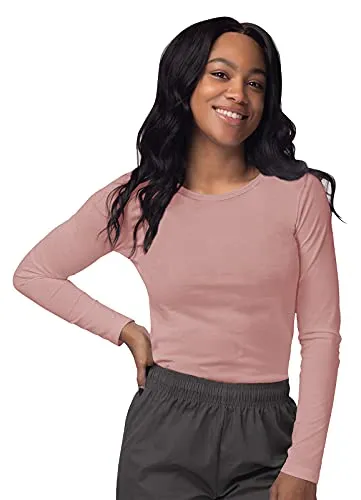 Blush Scrubs for Ladies - Long Sleeve Comfort Underscrub Tee - SIVVAN Womens Fall Fashion