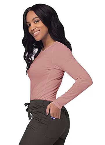 Blush Scrubs for Ladies - Long Sleeve Comfort Underscrub Tee - SIVVAN Womens Fall Fashion