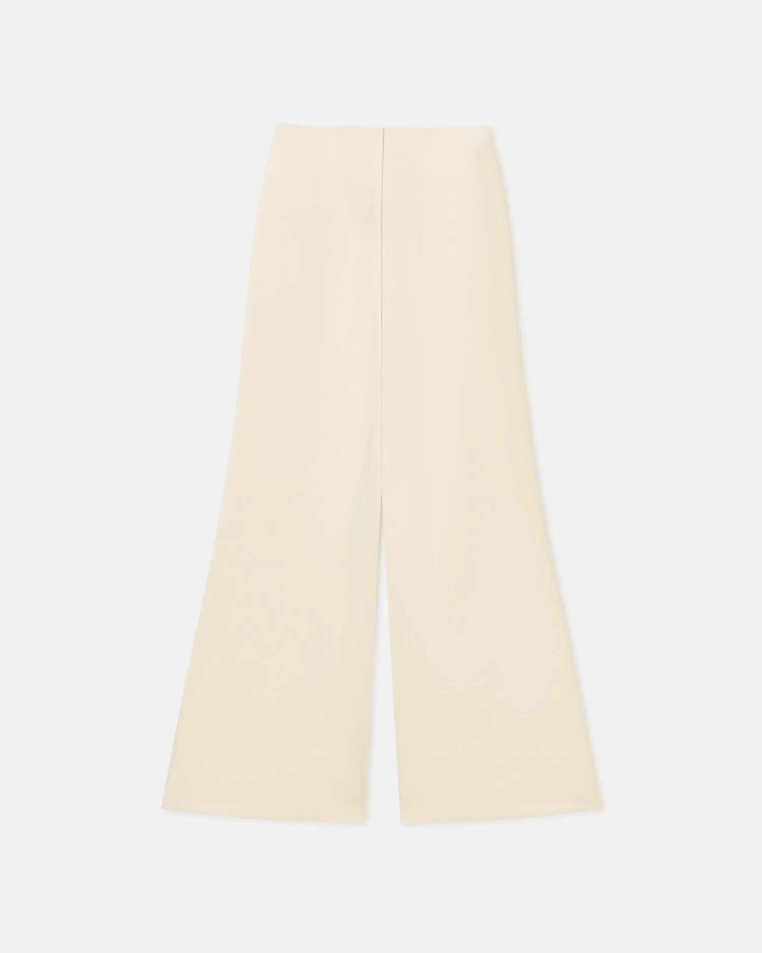 Charis - Fluted Crisp-Satin Pants - Creme