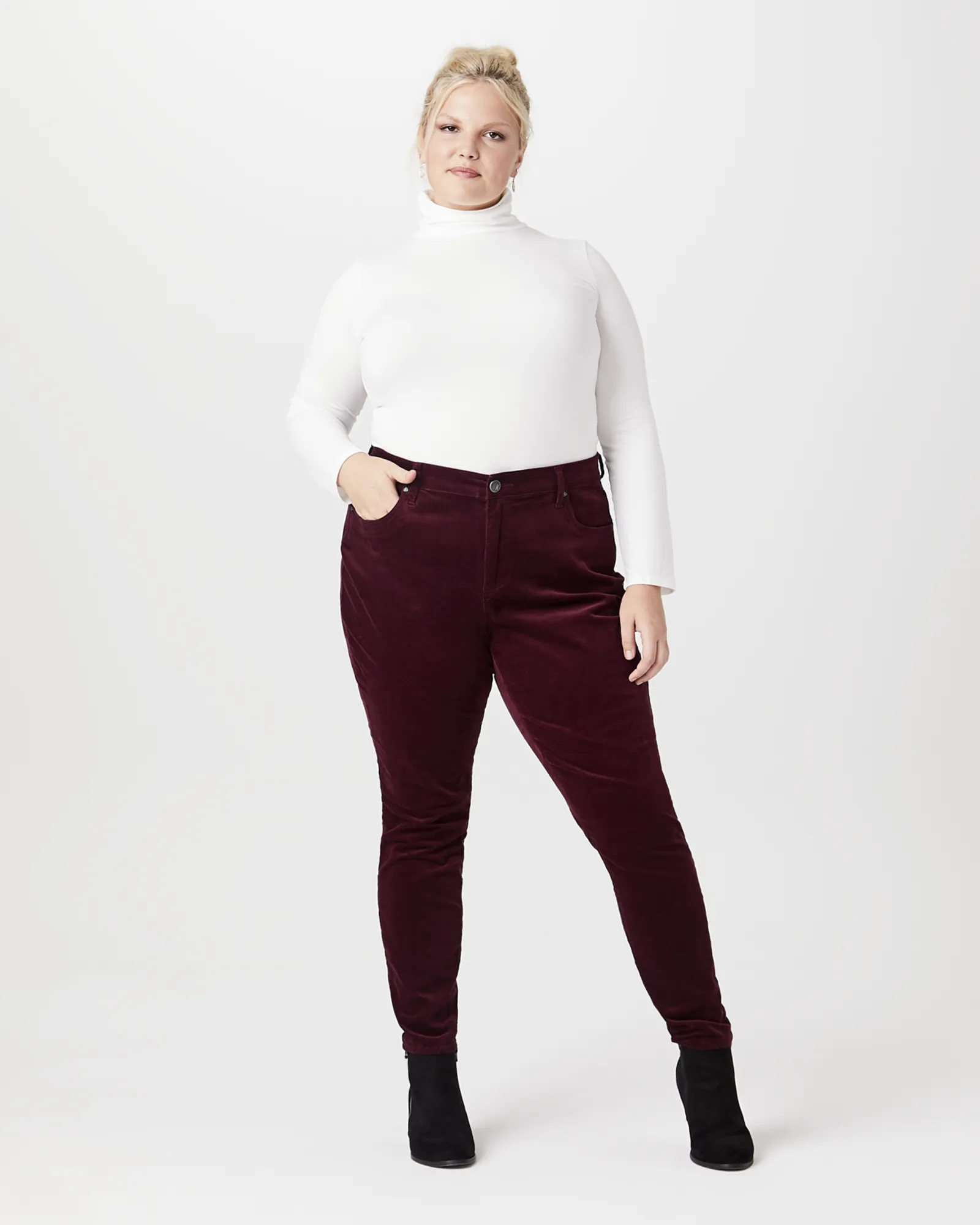 Claire Corduroy Pants | Burgundy