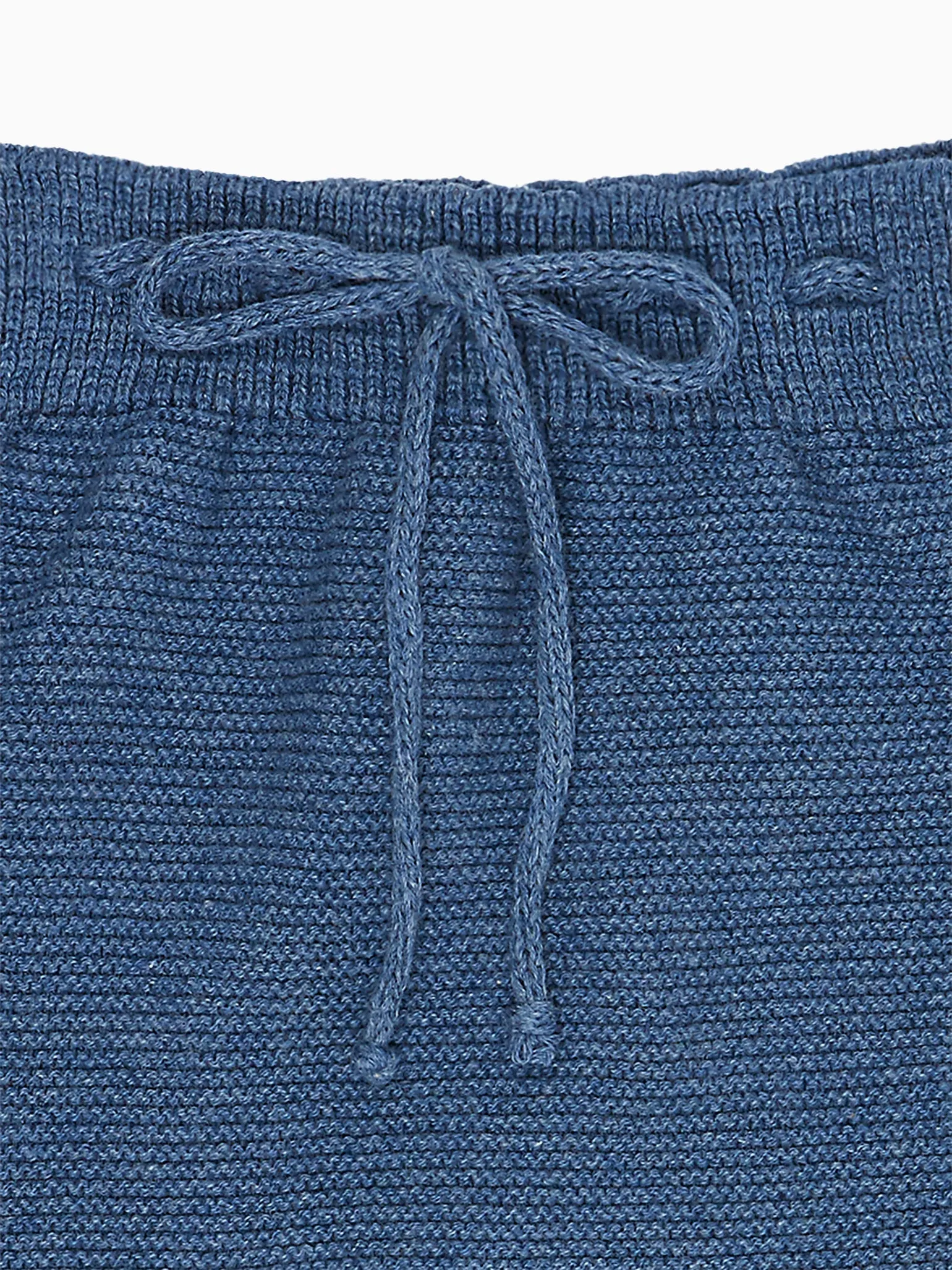 Dark Blue Fino Cotton Baby Knitted Pants