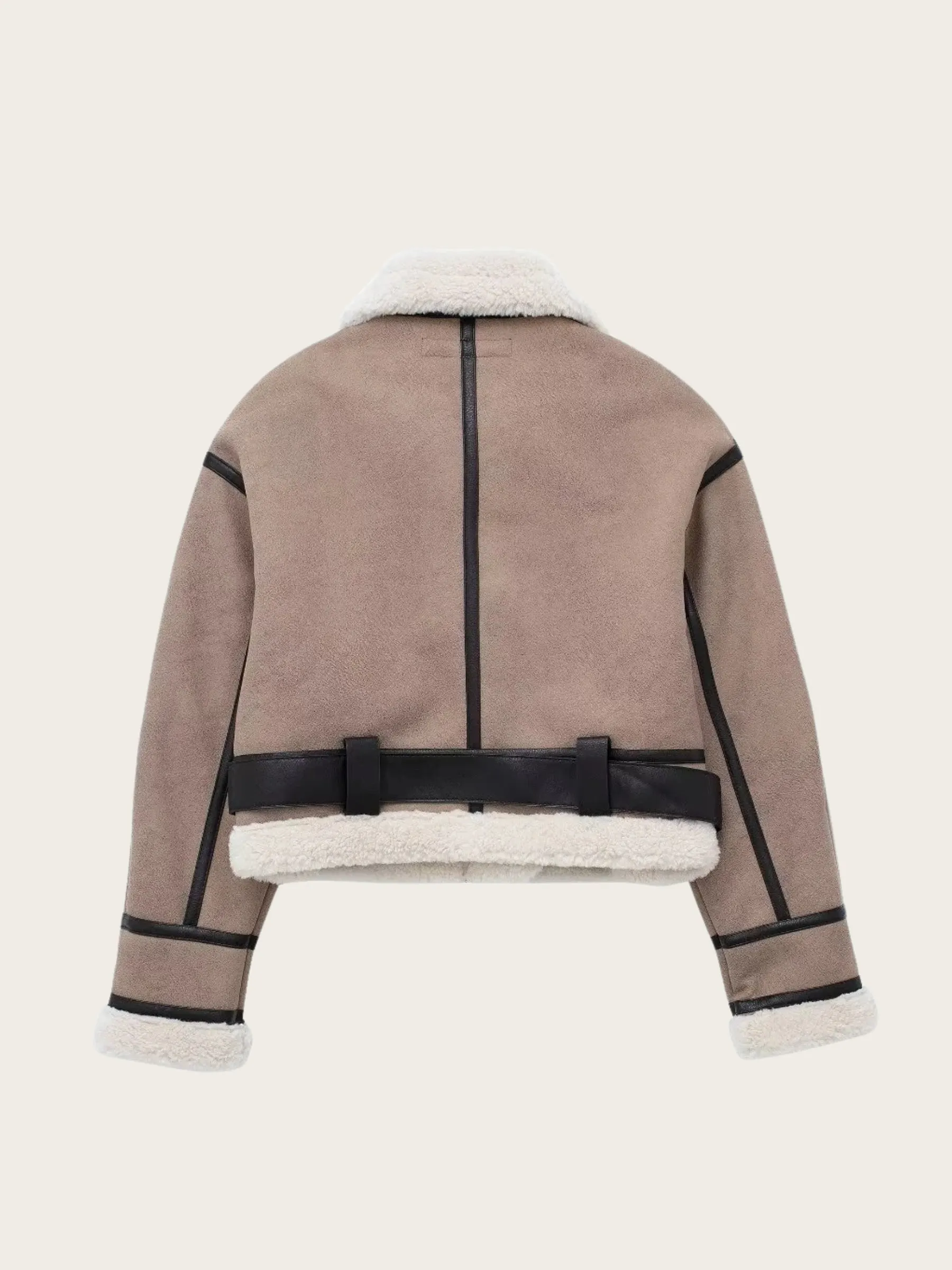 Debbie Sherpa-Lined Aviator Jacket