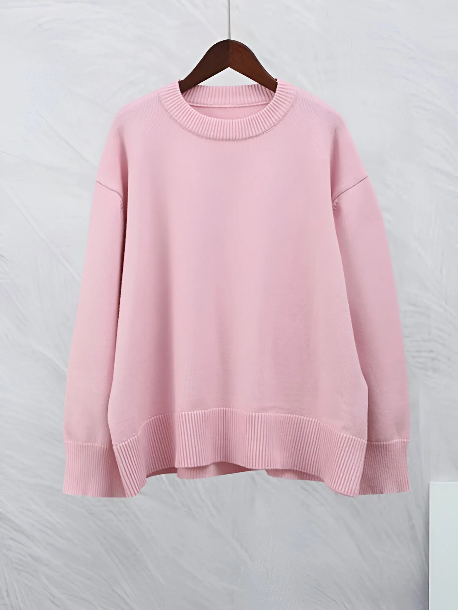 Ivyshape | Cozy Comfortable Pink Sweater