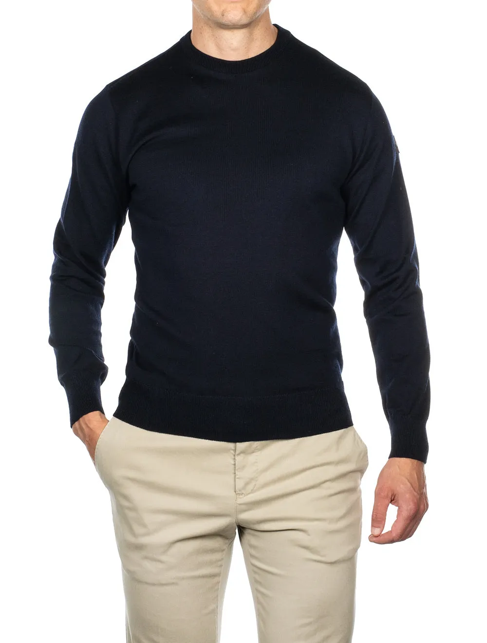 Knitted Round-neck Knitwear Navy