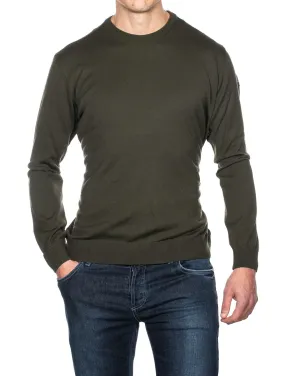 Knitted Round-neck Knitwear Olive