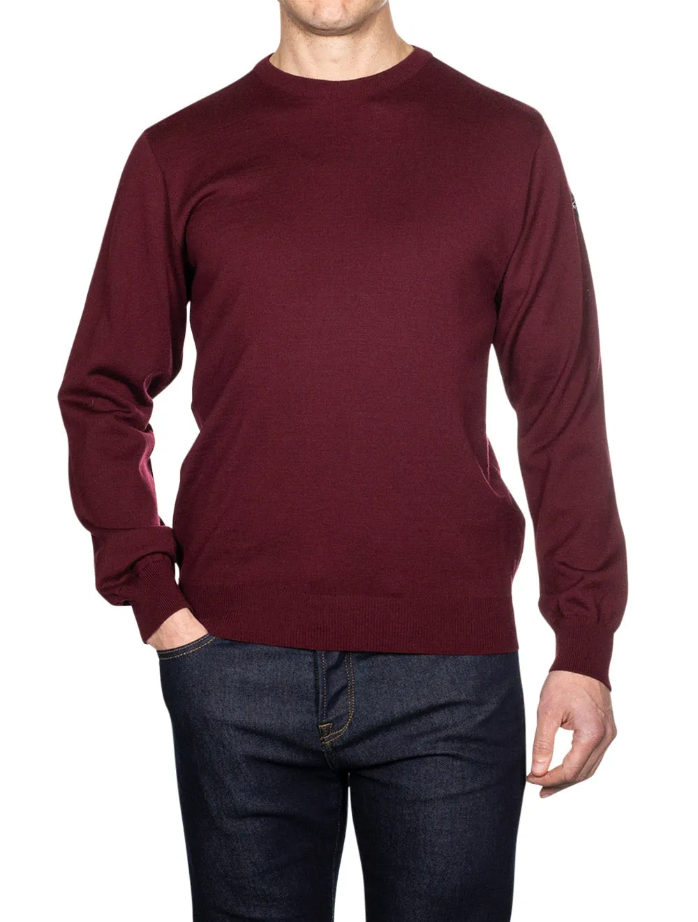 Knitted Roundneck Knitwear Wine