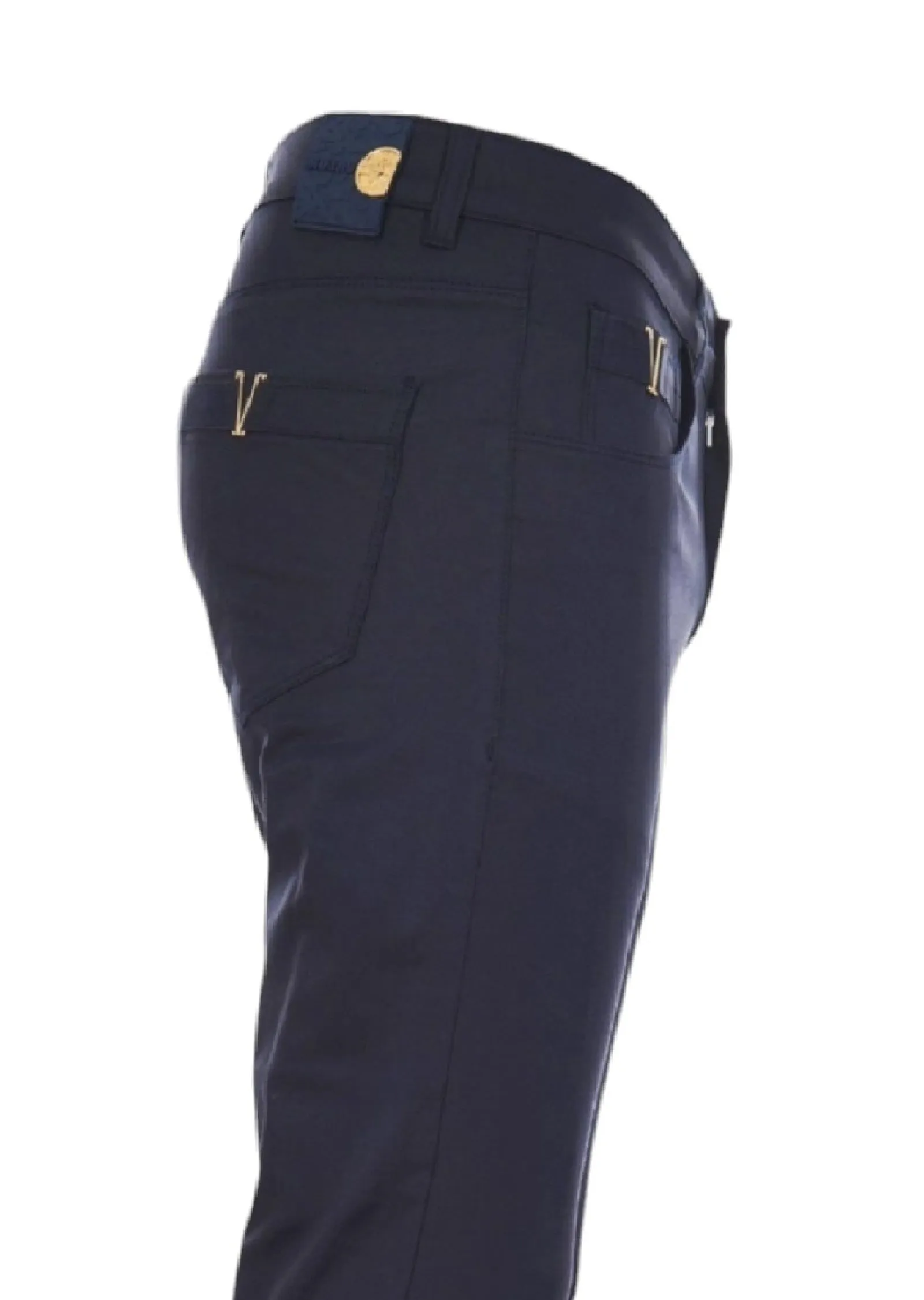 Navy Gold "V-metal 2" Tech Pants