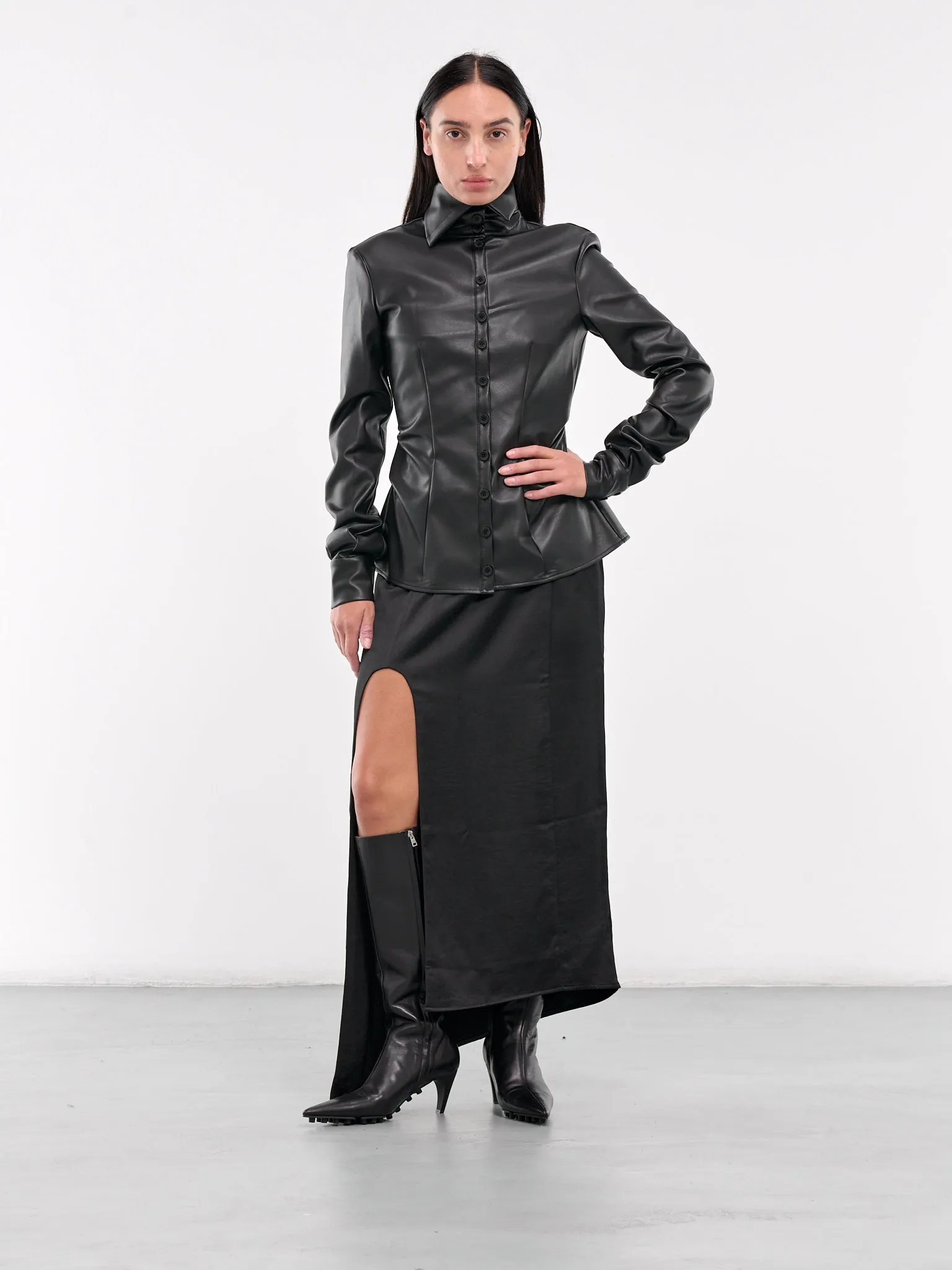 Oval Slit Skirt (EV026YR004-ONYX)