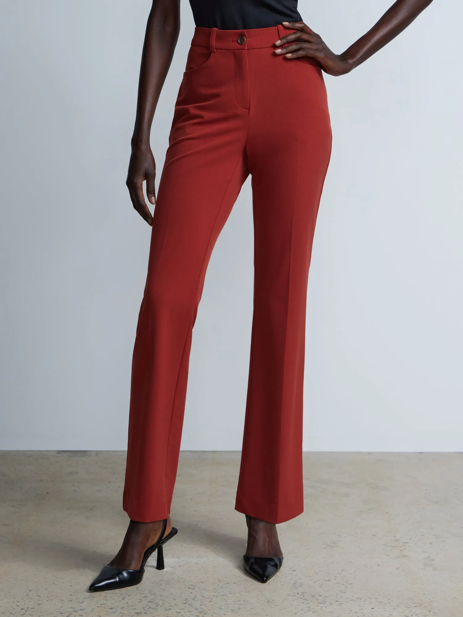 Petite Tailored Straight Leg Pants