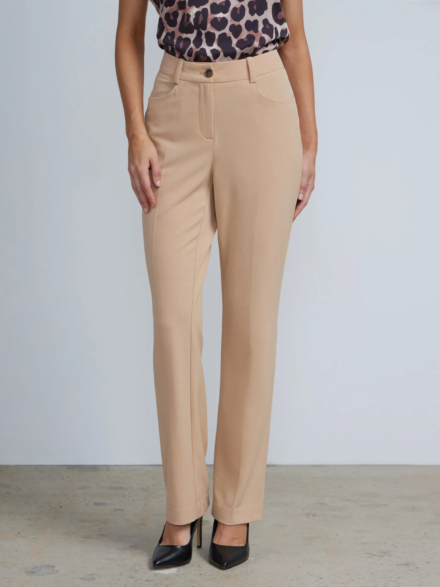 Petite Tailored Straight Leg Pants