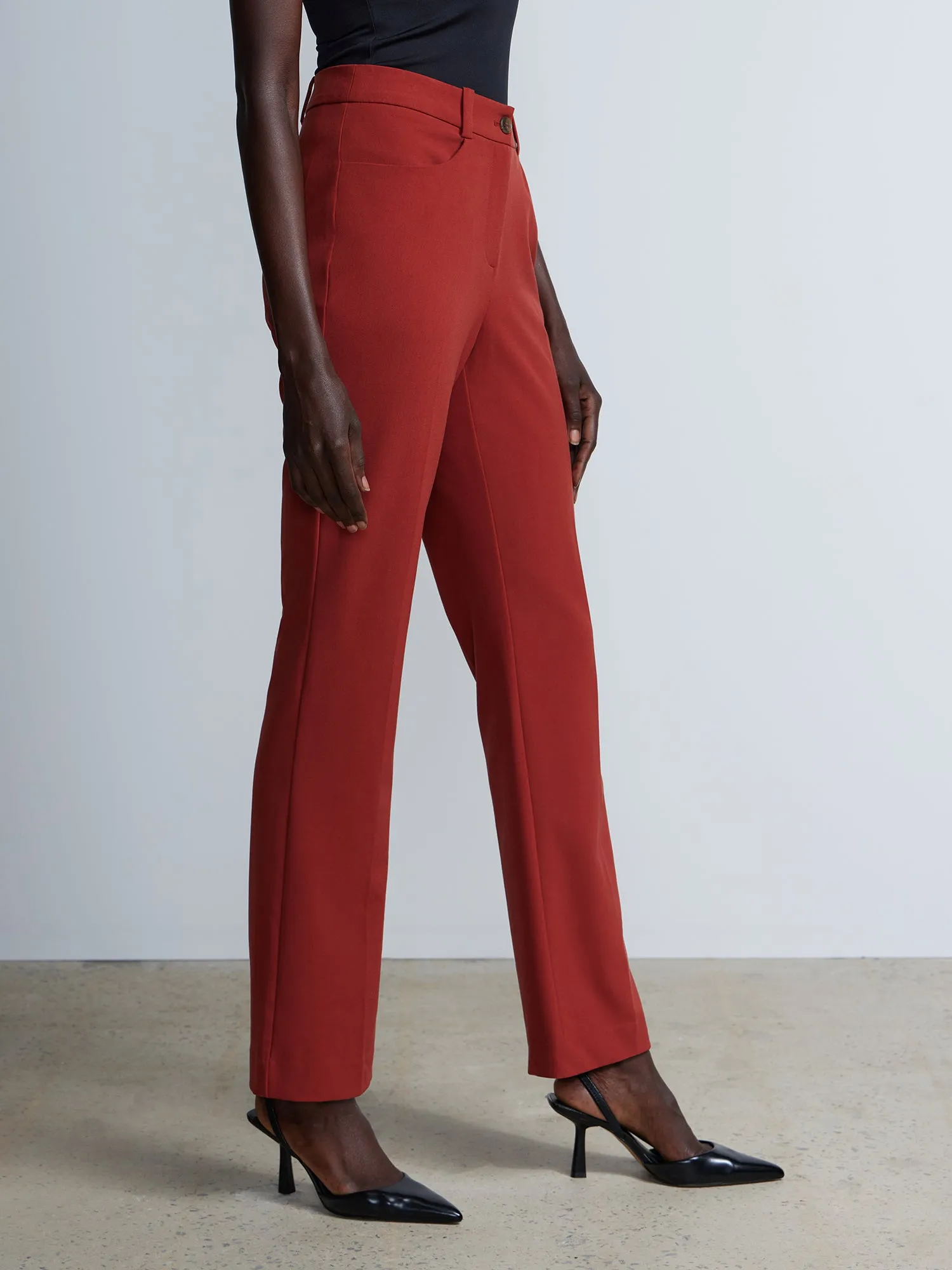 Petite Tailored Straight Leg Pants