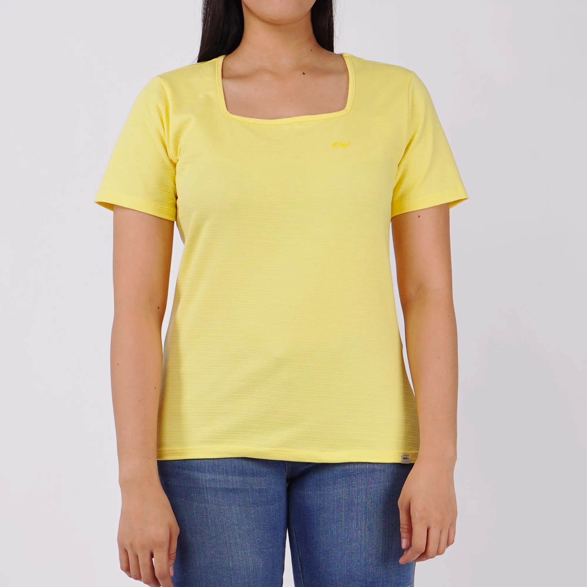 RRJ Basic Tees for Ladies Regular Fitting Shirt 150326 (Yellow)