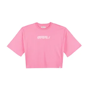 RRJ Ladies Basic Tees Boxy Fitting CVC Jersey Fabric 145742 (Pink)