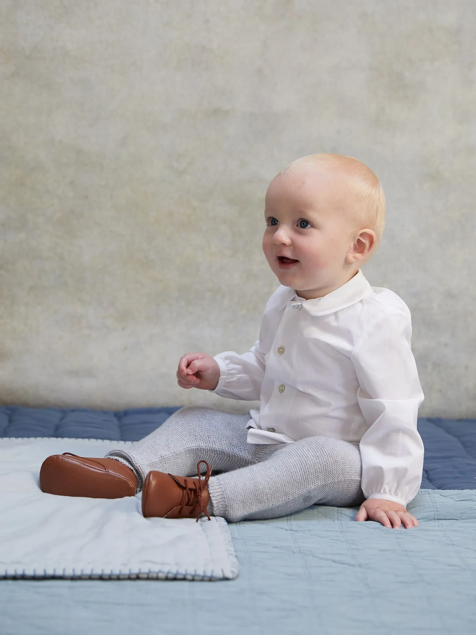 White Bara Long Sleeve Baby Shirt