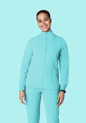 Women's Modern Scrub Jacket Aqua