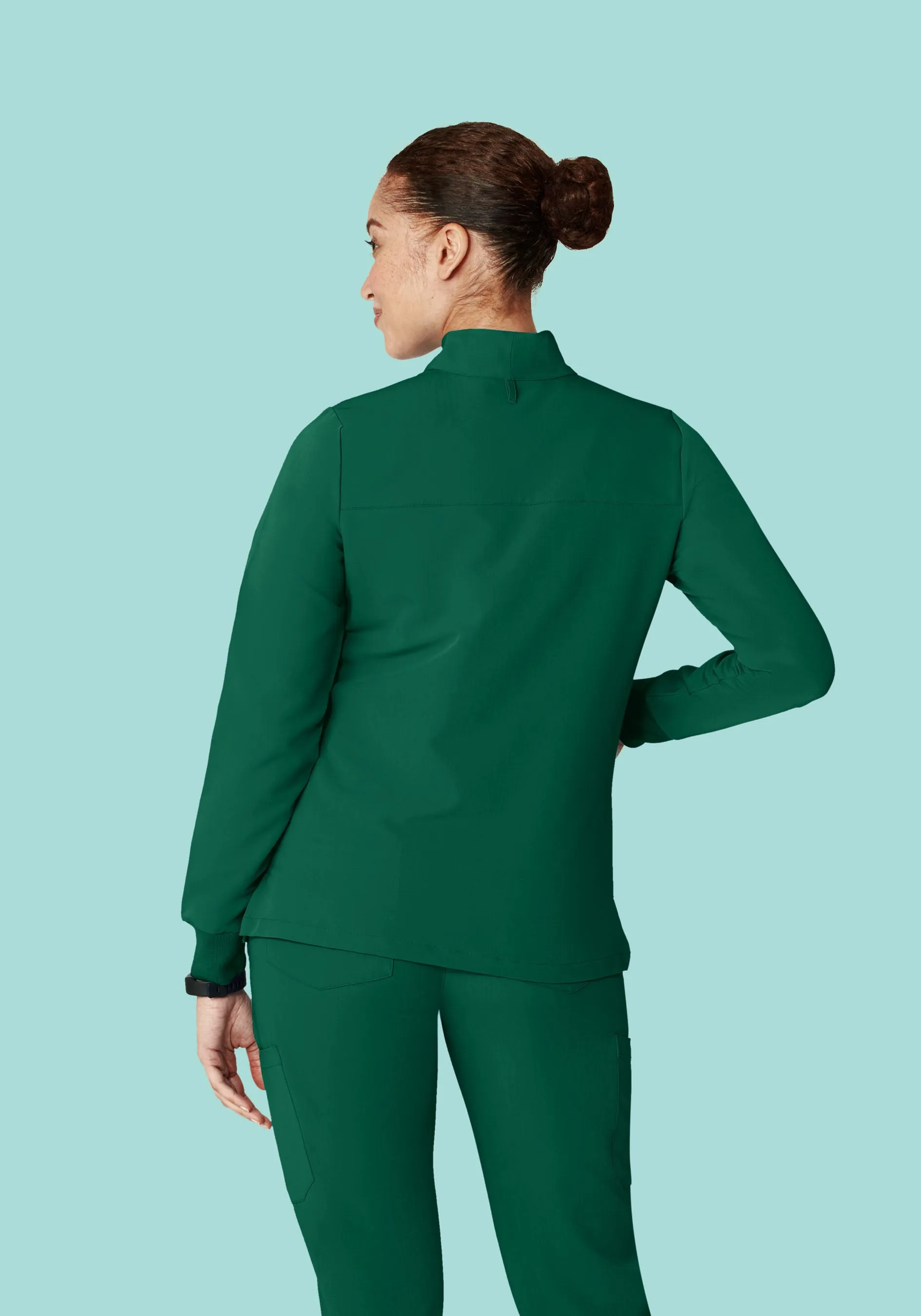 Women's Modern Scrub Jacket Hunter Green