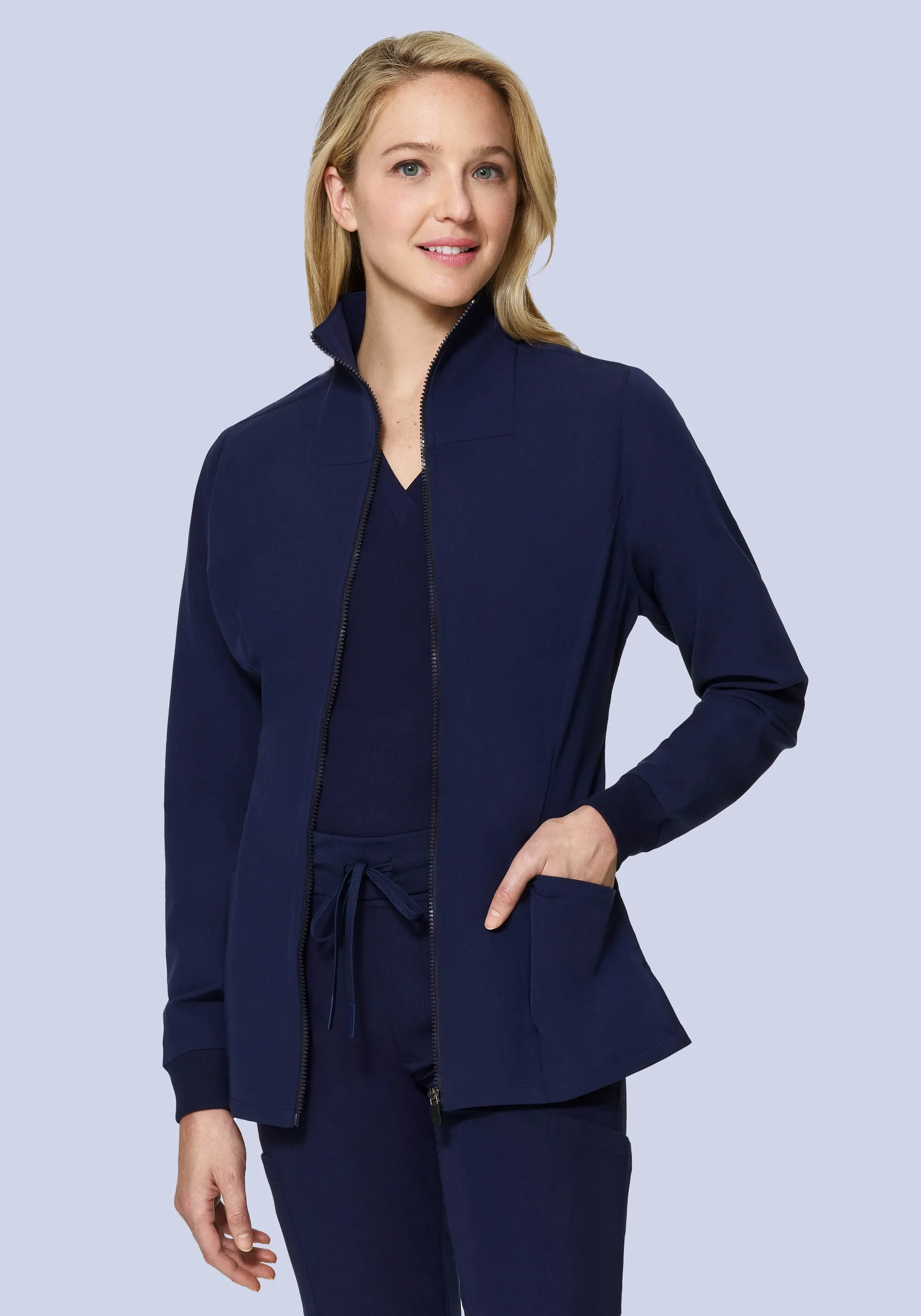 Women's Modern Scrub Jacket Navy