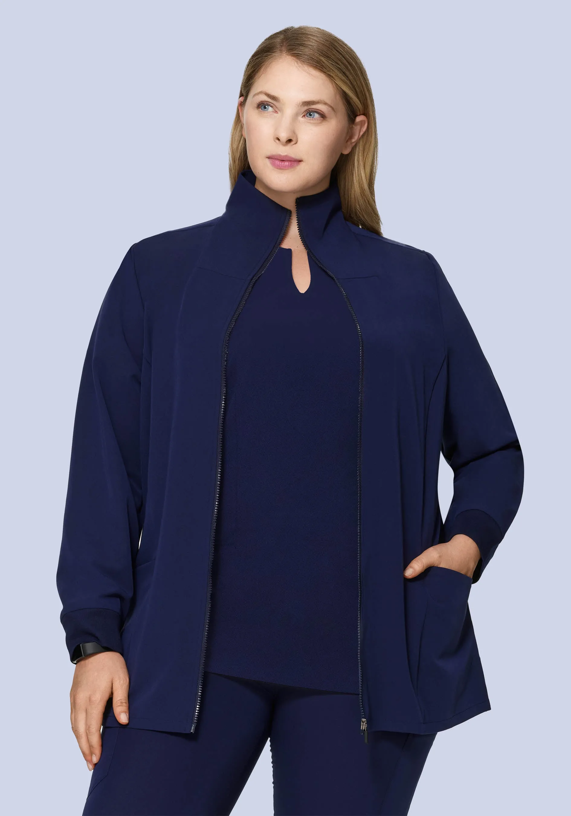 Women's Modern Scrub Jacket Navy