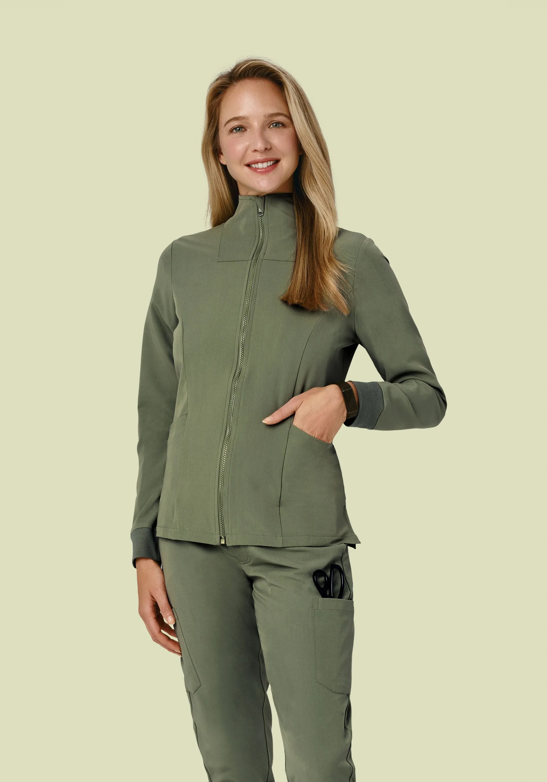 Women's Modern Scrub Jacket Sage