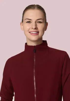 Women's Modern Scrub Jacket Wine