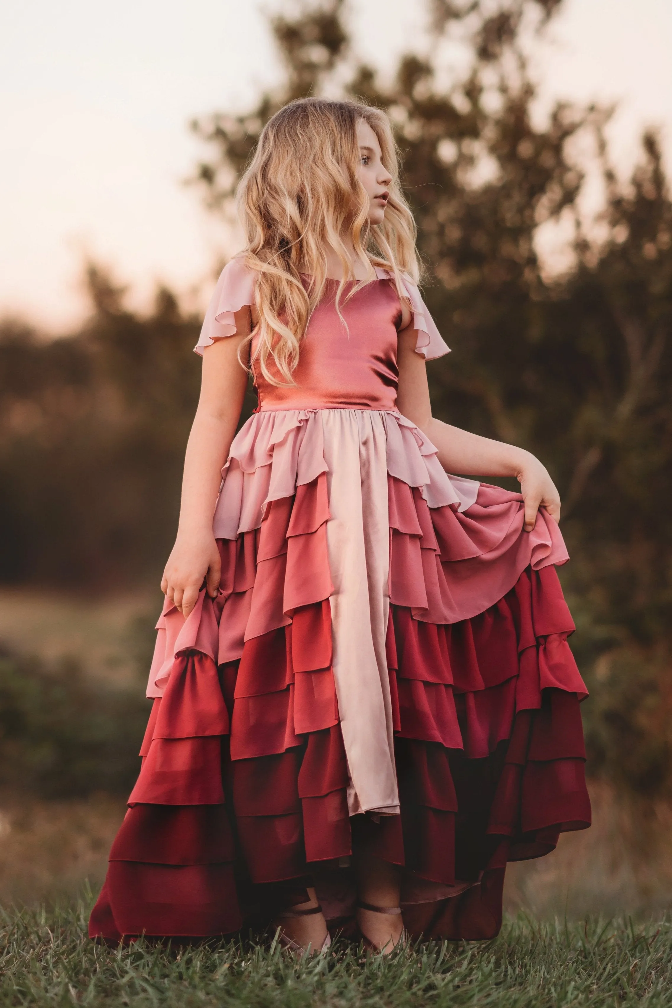 Yule Love all of the ruffles Maxi Dress